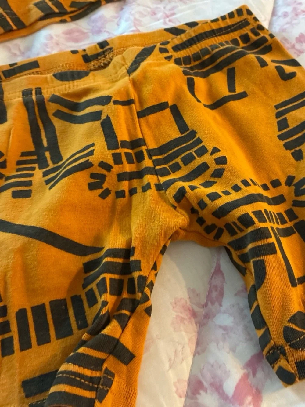 Carter's Orange and Black Graphic Two-Piece Pajama Set